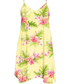 Dream Orchids Short Dress with Scarf Hem Yellow RJC