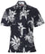 Dress Aloha Shirt Pineapples and Ukuleles Black RJC