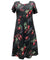 Dress with Cap Sleeves Flamingo Black Paradise Found