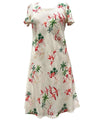 Dress with Cap Sleeves Flamingo Cream Paradise Found