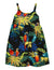 Elastic Straps Girls Sundress Parrots Paradise Black RJC