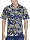 Fan Palms Hawaiian Shirt Navy KY