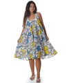 Watercolors Plumeria Sleeveless Float Dress