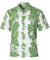 Flower Lei Poly Cotton Hawaii Aloha Shirt Green Royal Creations