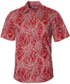 Fresh Pineapples Resort Shirt Red Mae Young Designs