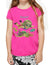 Kid's T-Shirt Girl Diver Sea Life Reef Pink