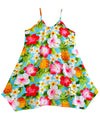 Girls Dress Pineapples Hibiscus Turquoise RJC