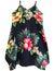 Girls flower Dress with Scarf Hem Lihue Hibiscus Black RJC