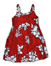 Girl's Hawaiian Sundress Tropical Hibiscus Red Pacific Legends