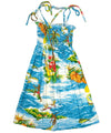 Girls Smock Top Dress Ocean Blue Two Palms