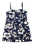 Girls Hawaiian Dress Spaghetti Straps Classic Hibiscus Pareo Navy Hilo Hattie