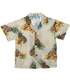 Golden Pineapples Boys Shirt Cream Two Palms