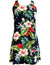 Hawaiian Dress A-Line Back Cutout Ilikai Bouquet Black RJC