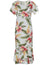 Hawaiian Dress Orchid Pua with Sleeves Beige Two Palms