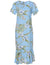 Hawaiian Dress Pali Orchid with Sleeves Sky Blue Two Palms