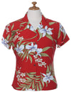 Hawaiian Fitted Shirt for Women Pali Orchid | Blue