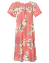 Hawaiian Muumuu Dress Hibiscus Trend Coral Two Palms