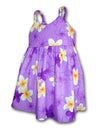 Hawaiian Plumeria Girl's Flower Dress | Orange