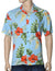 Hawaiian Shirt Lanai Monstera Sky Blue Sky Blue Two Palms