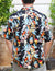 Parrots Vacation Aloha Shirt Black Two Palms