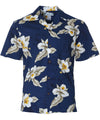 Hawaii Shirt Hibiscus Trend Design Navy Two Palms