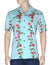 Hawaiian Shirt Bamboo Hibiscus Island Aqua