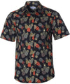 Hawaiian Shirt Fiesta Pineapples Black Mae Young Designs