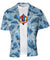 Surfer Blue Aloha Shirt and T-Shirt Combo Blue SHAKATIME