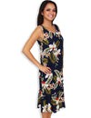 Hawaiian Tank Sleeveless Navy Dress Mid Length Hanapepe