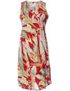 Heliconia Hawaiian Sleeveless Dress Red Paradise Found