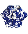 Hibiscus Kaneoke Dog Shirt Royal RJC