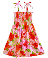 Hibiscus Lulu Girls Flower Dress Coral RJC