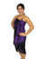 Black-Purple Hibiscus Sarong Beach Cover-Up Black-Purple