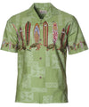 Honu Classic Surfboards Chest-Band Hawaiian Shirt Green Royal Creations