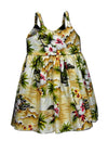 Hookipa Hibiscus Girls Flower Sundress Maize Pacific Legend