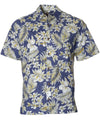 Island Botanical Aloha Shirt Navy Hilo Hattie