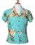 Island Ceres Women Hawaiian Rayon Blouse Green Two Palms