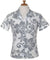 Island Garden Fitted Women's Hawaiian Shirt White Mae Young Designs