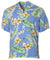 Island Tuberose Aloha Shirt Blue Two Palms