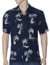 ISLANDS Shirt Navy Two Palms