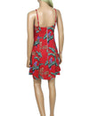 Jungle Bird Parrots Spaghetti Straps Red Hawaiian Dress