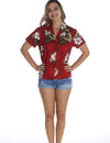 Ka Pua Hibiscus Flower Fitted Blouse