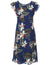 Knee Length Hawaiian Dress Hanapepe Navy Two Palms