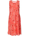 Knee Length Short Dress Kailua Coral Two Palms