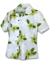 Koala Manoa Fitted Women's Blouse Green Pacific Legends