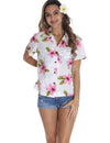 Koala Manoa Fitted Women's Blouse Pink Pacific Legends