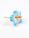 Large Hawaiian Hibiscus Flower Hair Pick Blue