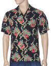 Lei of Hawaii Aloha Shirt Black Two Palms