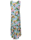 Liliha Tea Length Sleeveless Hawaiian Dress