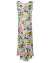 Liliha Tea Length Sleeveless Hawaiian Dress